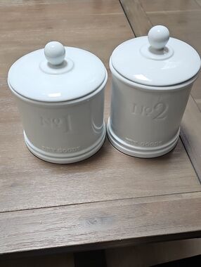 Fitz and Floyd Ceramic Canister Set No.1 & No.2